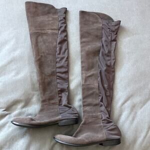Brown Over The Knee Suede Boots Chinese Laundry 8 DarkAcademia Poet Prep Baddie